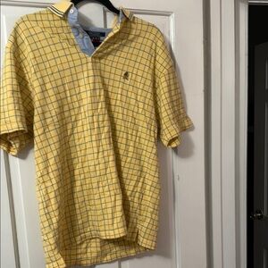 Yellow Checkered Men's Shirt